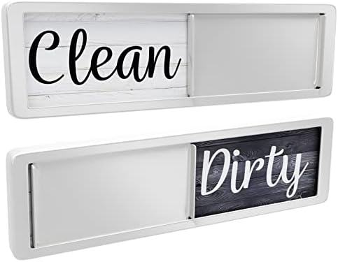 Read more about the article Dishwasher Magnet Clean Dirty Sign, Strong Universal Dirty Clean Dishwasher Magnet Indicator for Kitchen Organization, Slide Rustic Farmhouse Black and White Wood