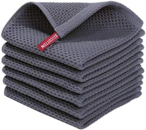 Read more about the article Homaxy 100% Cotton Waffle Weave Kitchen Dish Cloths, Ultra Soft Absorbent Quick Drying Dish Towels, 12×12 Inches, 6-Pack, Dark Grey