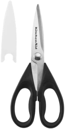 You are currently viewing KitchenAid All Purpose Kitchen Shears with Protective Sheath for Everyday use, Dishwasher Safe Stainless Steel Scissors with Comfort Grip, 8.72-Inch, Black