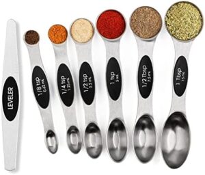 Read more about the article Magnetic Measuring Spoons Set Stainless Steel with Leveler, Stackable Metal Tablespoon Measure Spoon for Baking, Cups and Spoon Set Kitchen Gadgets Apartment Essentials Fits in Spice Jars