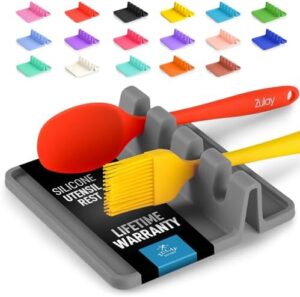 Read more about the article Silicone Utensil Rest with Drip Pad for Multiple Utensils, Heat-Resistant, BPA-Free Spoon Rest & Spoon Holder for Stove Top, Kitchen Utensil Holder for Spoons, Ladles, Tongs & More – by Zulay