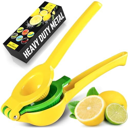 You are currently viewing Zulay Kitchen Metal 2-in-1 Lemon Squeezer – Sturdy Max Extraction Hand Juicer Lemon Squeezer Gets Every Last Drop – Easy to Clean Manual Citrus Juicer – Easy-Use Lemon Juicer Squeezer – Yellow/Green